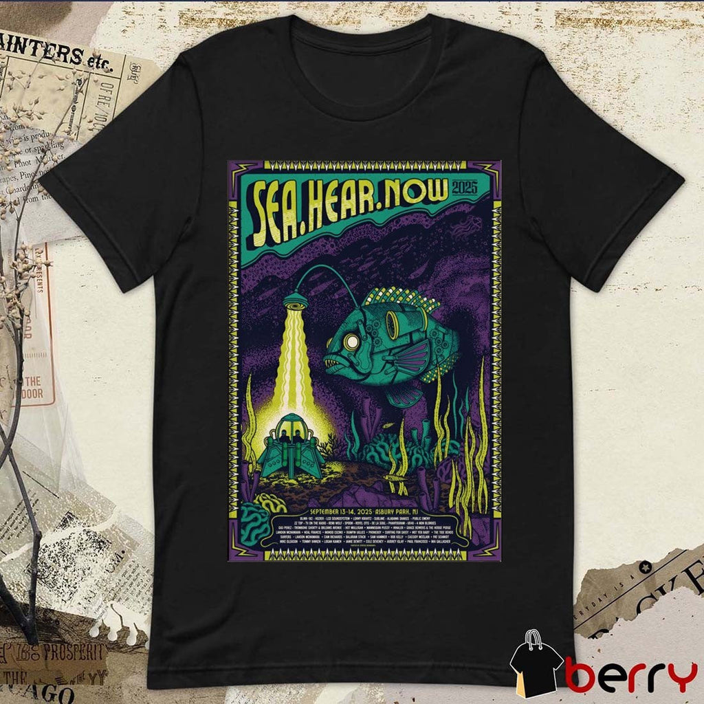 Poster Sea Hear Now Festival In Asbury Park NJ On September 13-14 2025 t-shirt