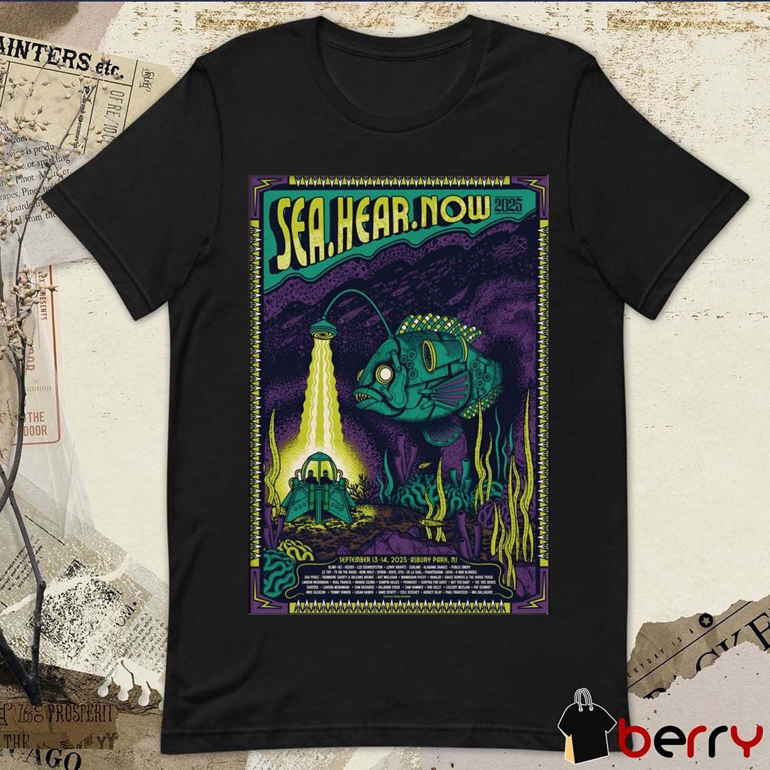 Poster Sea Hear Now Festival In Asbury Park NJ On September 13-14 2025 t-shirt