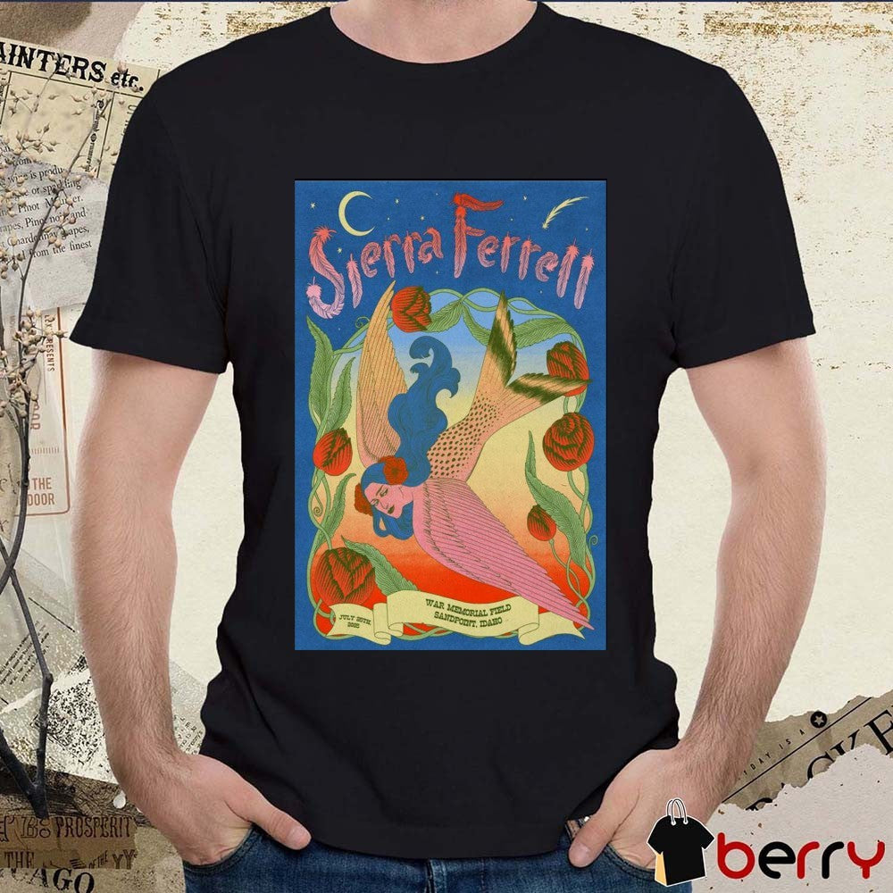 Poster Sierra Ferrell Festival July 25 2025 War Memorial Field at Sandpoint, Sandpoint, ID t-shirt