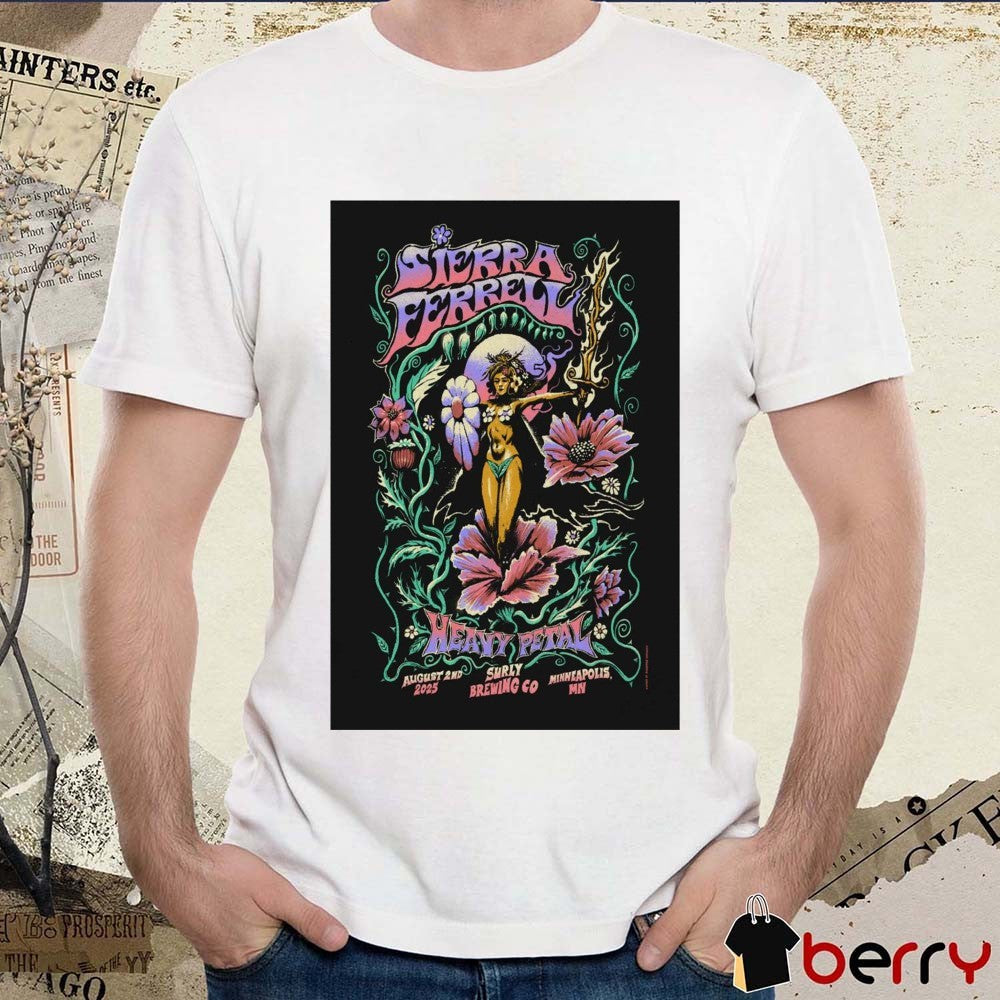 Poster Sierra Ferrell Tour Surly Brewing CO Minneapolis MN August 02 2025 t-shirt