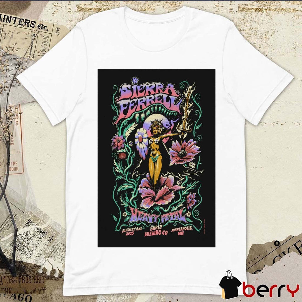 Poster Sierra Ferrell Tour Surly Brewing CO Minneapolis MN August 02 2025 t-shirt