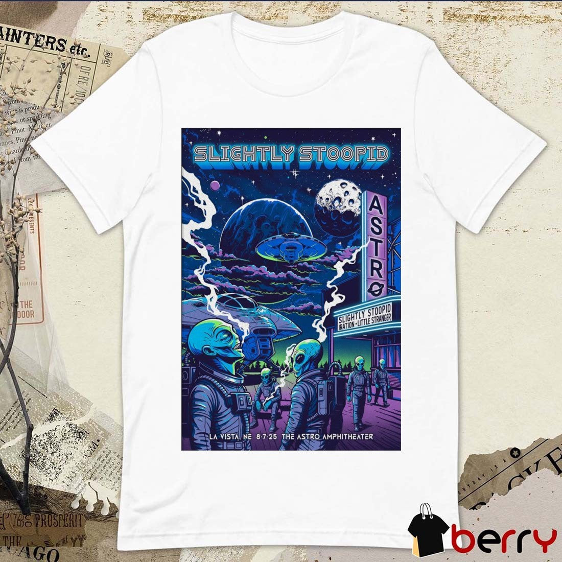 Poster Slightly Stoopid August 7 2025 The Astro Amphitheater In La Vista NE t-shirt