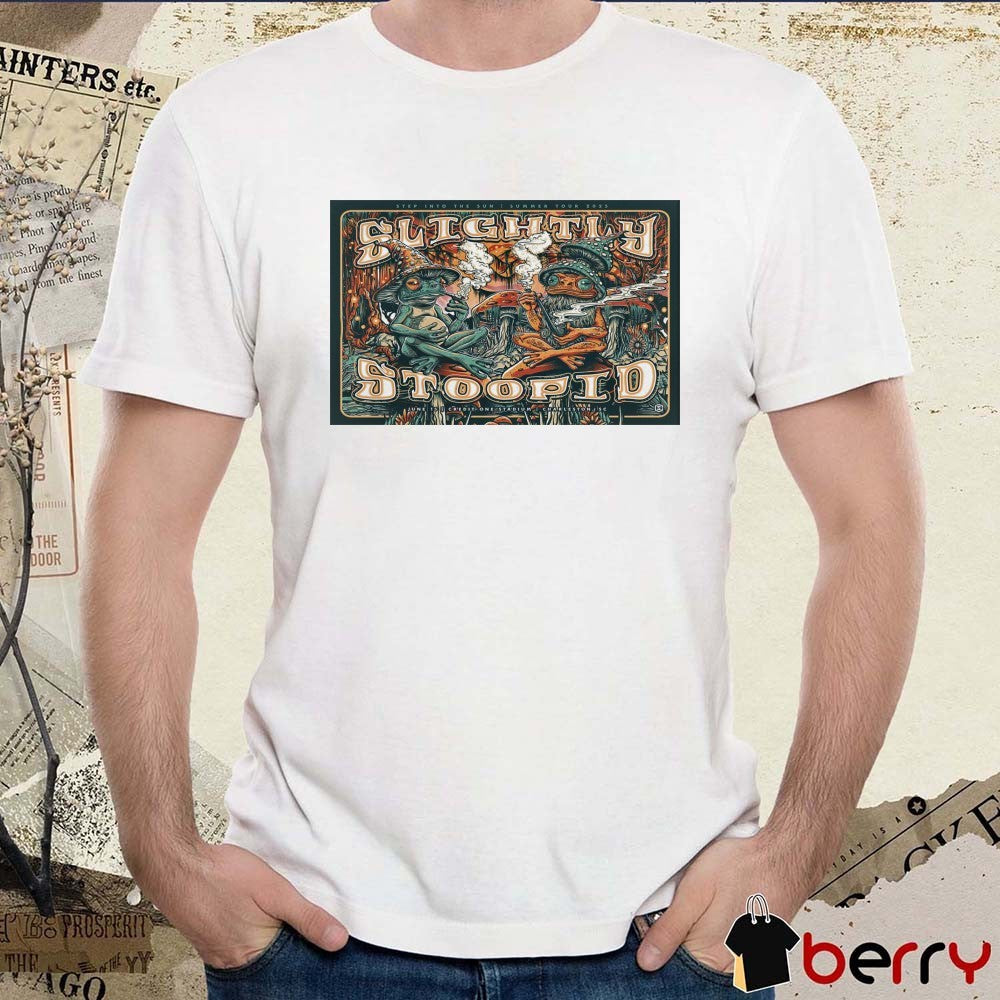 Poster Slightly Stoopid Step Into The Sun Summer Tour Charleston SC June 15 2025 Credit One Stadium t-shirt