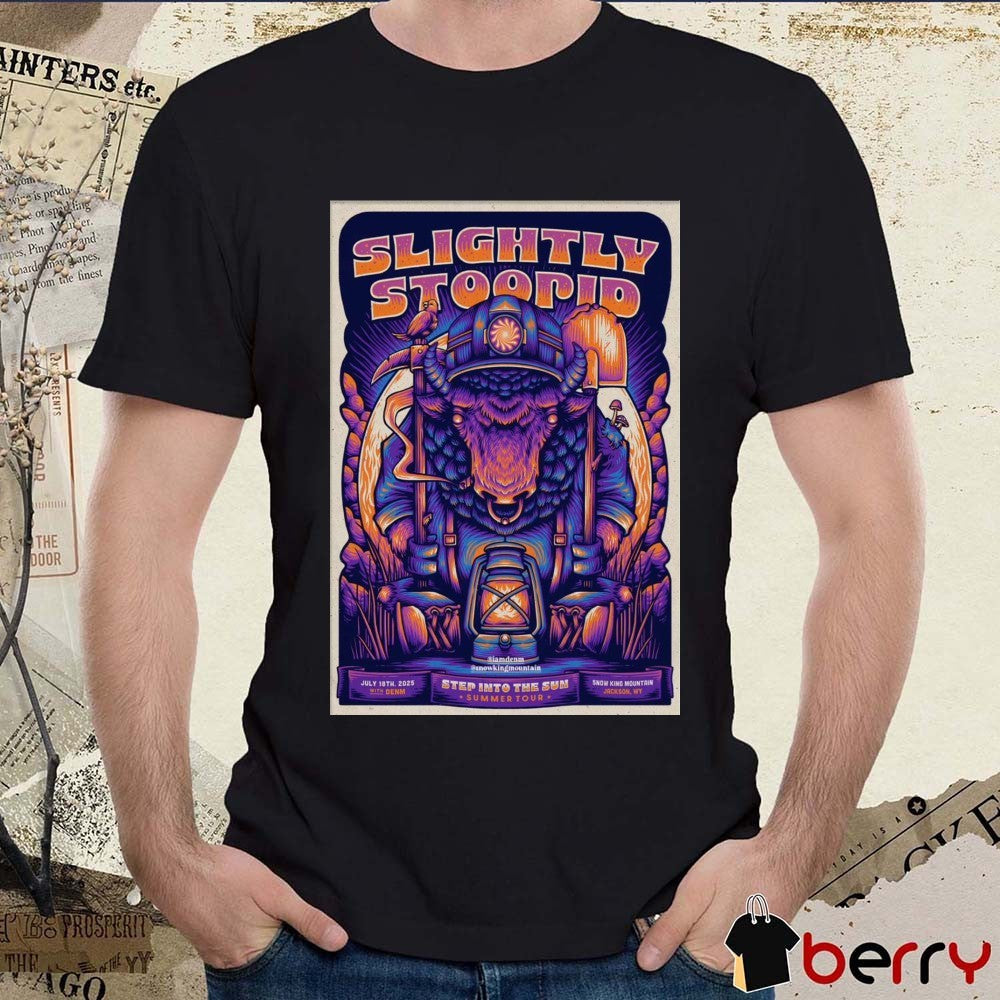 Poster Slightly Stoopid Summer Tour July 18 2025 Snow King Mountain In Jackson WY Tour t-shirt