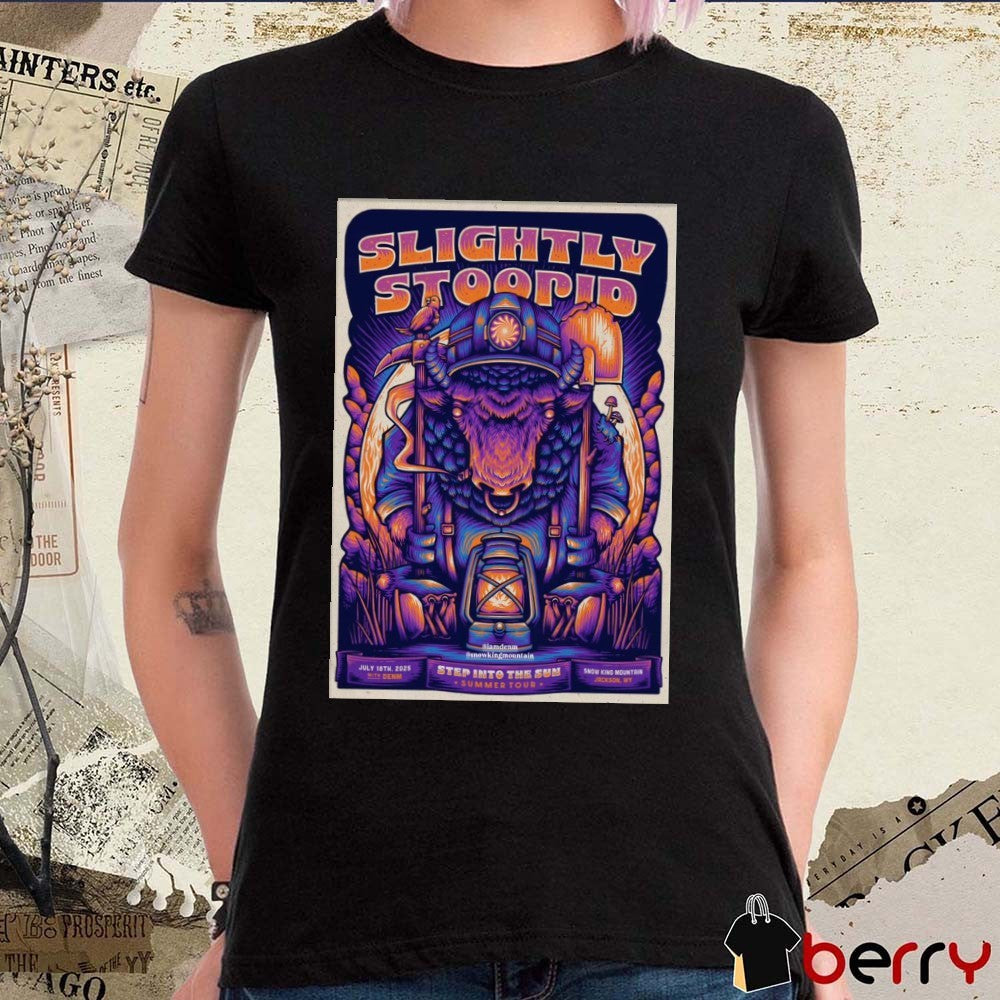Poster Slightly Stoopid Summer Tour July 18 2025 Snow King Mountain In Jackson WY Tour t-shirt