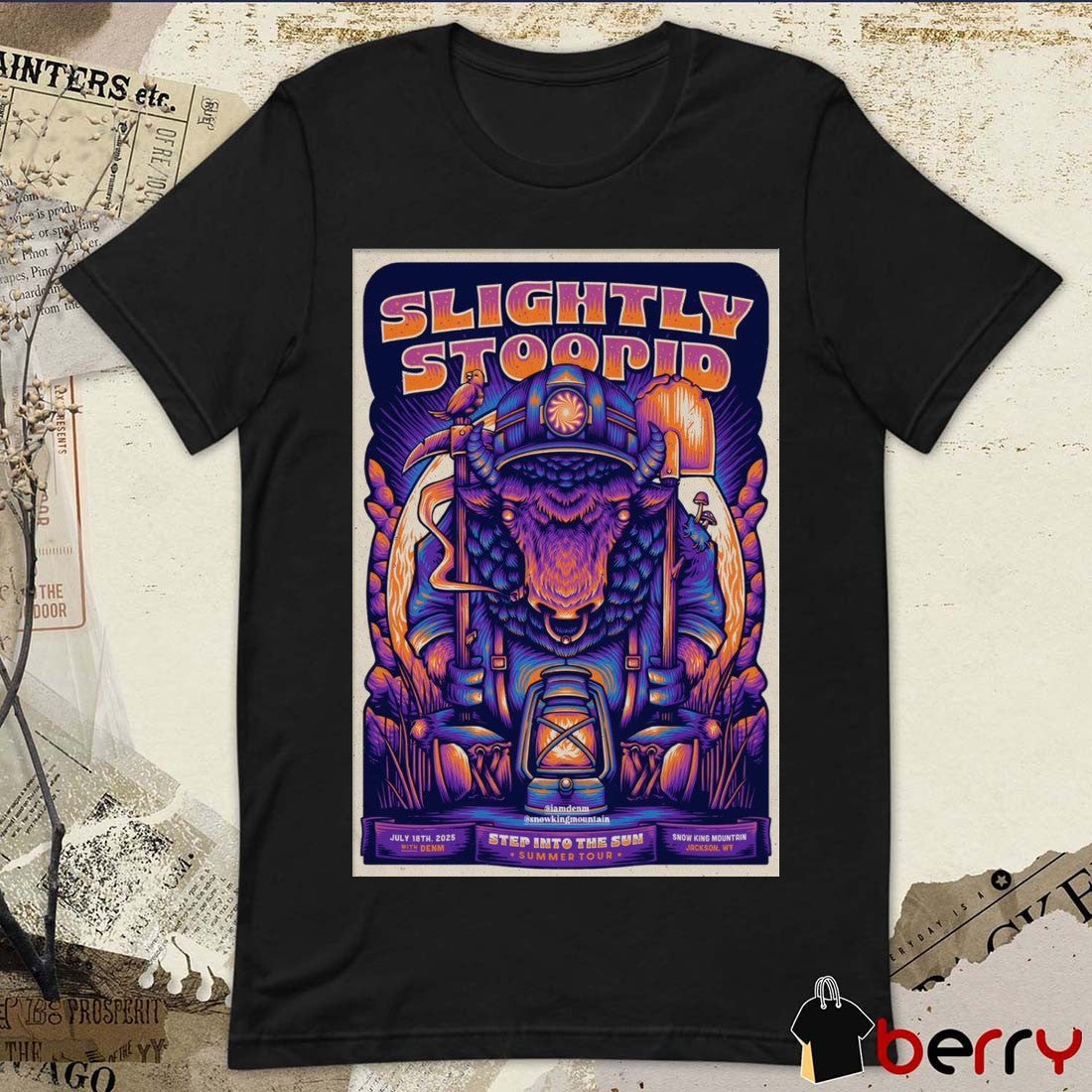 Poster Slightly Stoopid Summer Tour July 18 2025 Snow King Mountain In Jackson WY Tour t-shirt