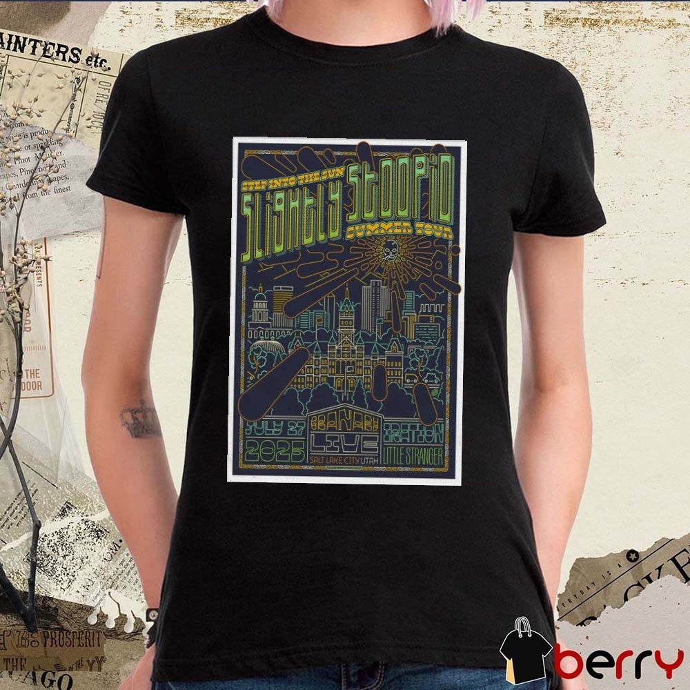 Poster Slightly Stoopid Summer Tour July 27 2025 In Salt Lake City UT Iration Little Stranger t-shirt