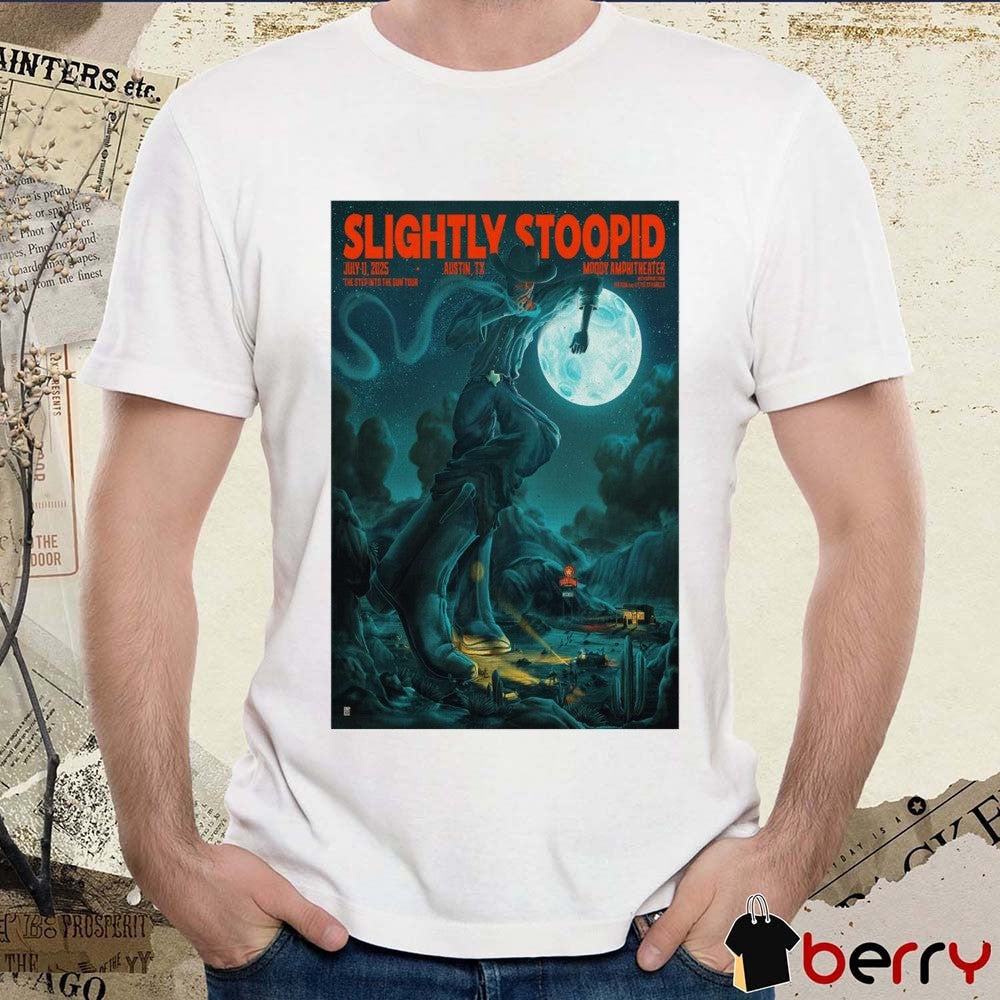 Poster Slightly Stoopid Tour Austin TX 11 July 2025 Moody Amphitheater t-shirt