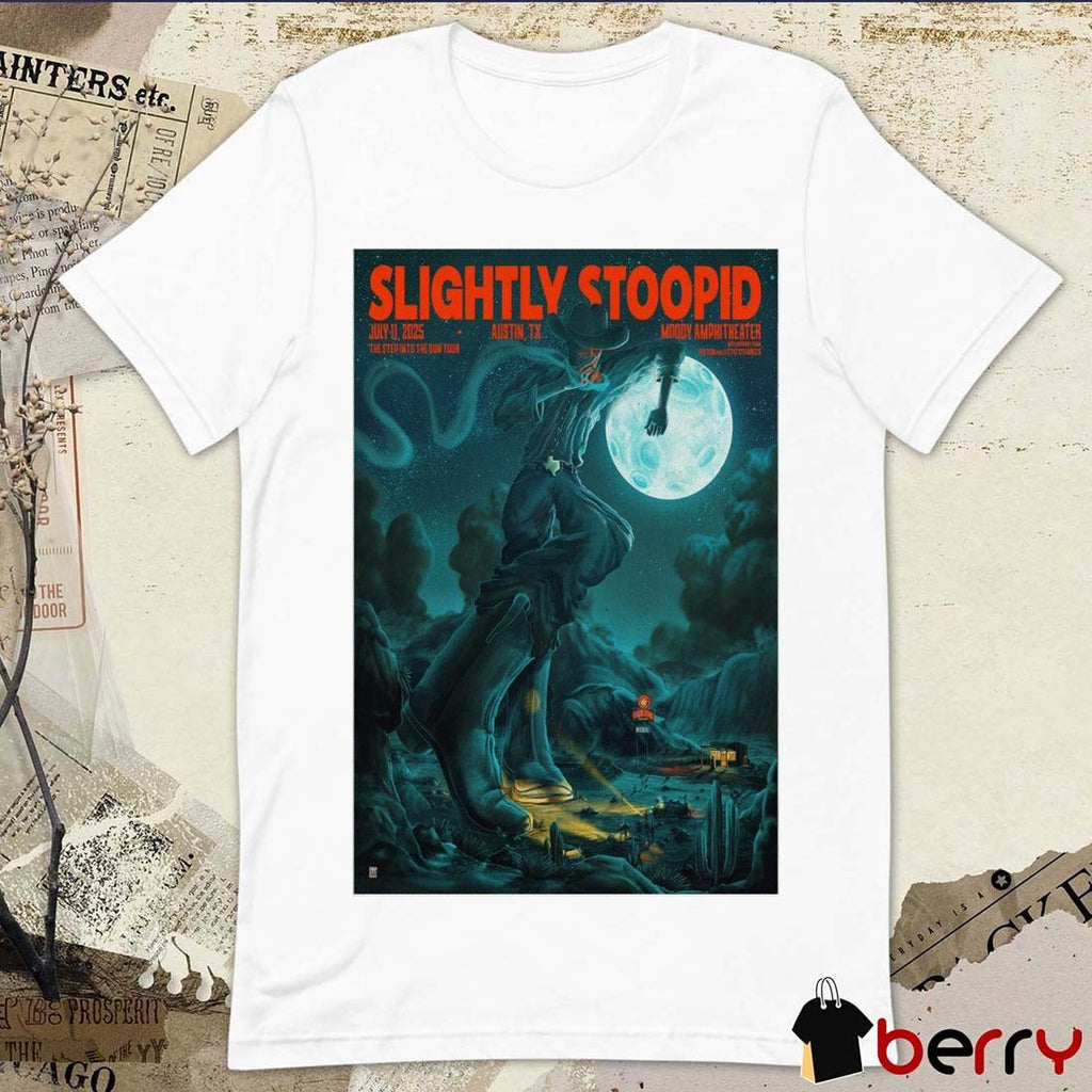 Poster Slightly Stoopid Tour Austin TX 11 July 2025 Moody Amphitheater t-shirt