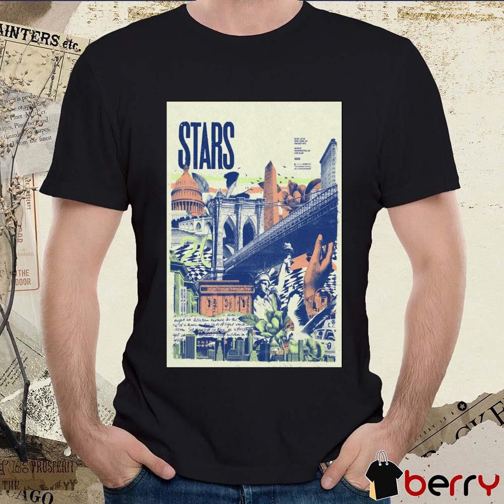 Poster Stars Feb 8 2025 9 30 Club In Washington DC t-shirt