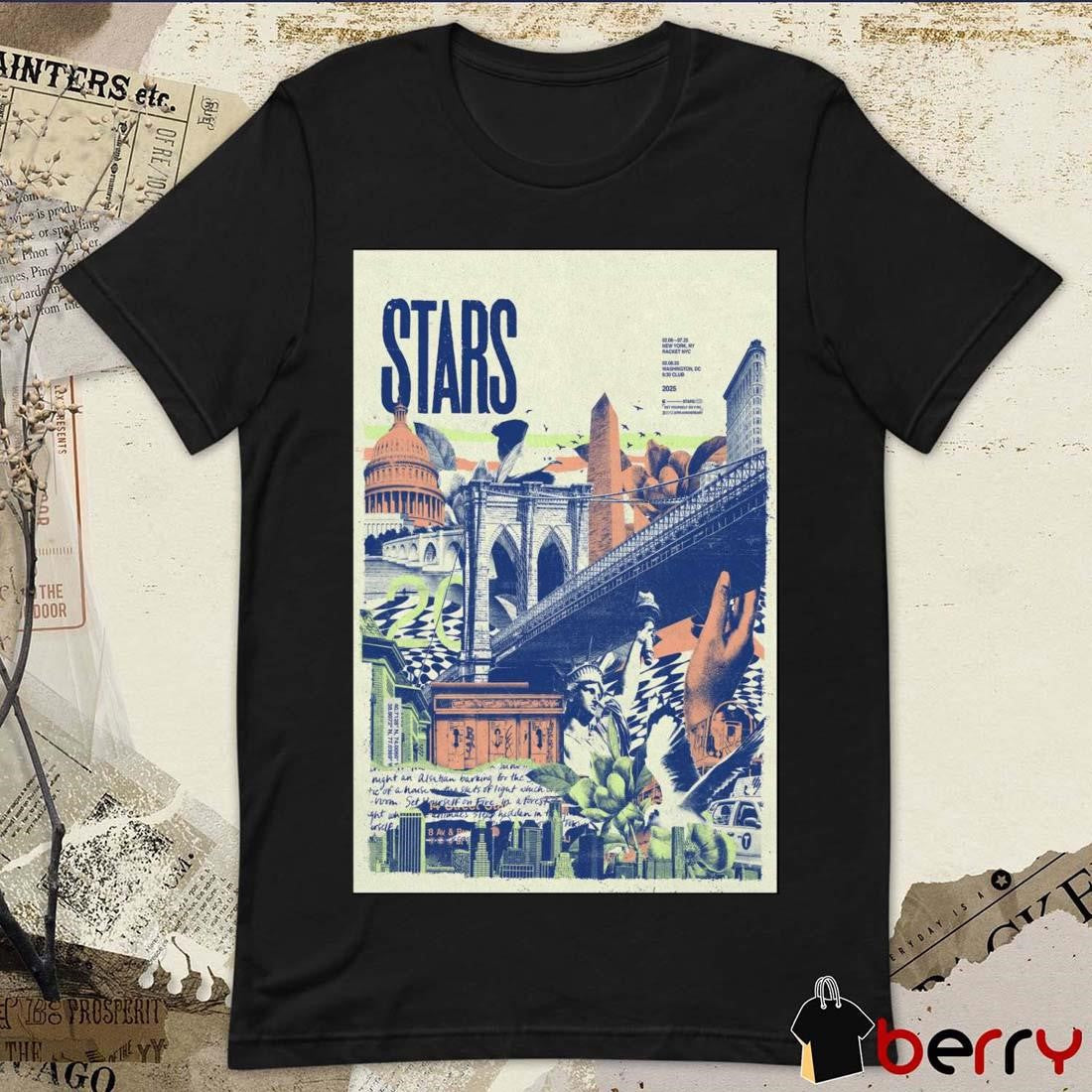 Poster Stars Feb 8 2025 9 30 Club In Washington DC t-shirt