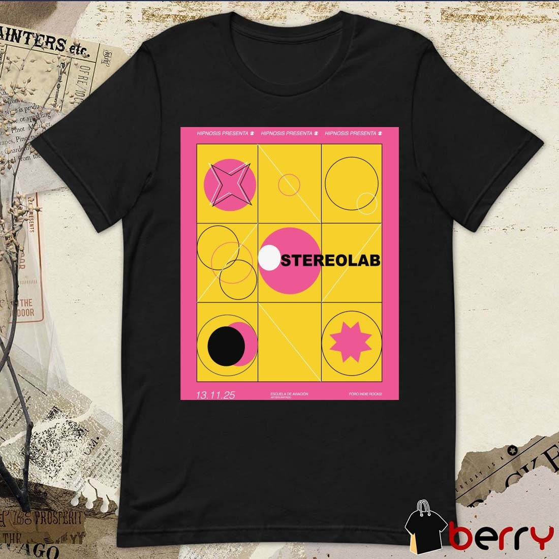 Poster Stereolab Mexico Tour On November 13 2025 Foro Indie Rocks t-shirt