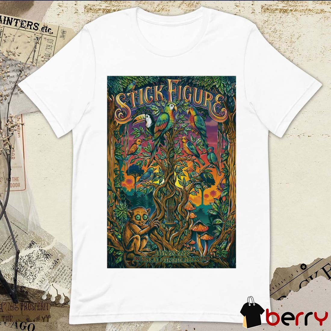 Poster Stick Figure PNC Bank Arts Center in Holmdel NJ June 20 2025 t-shirt