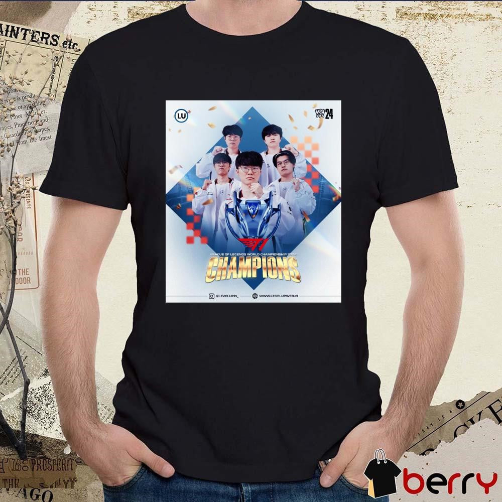 Poster T1 League Of Legends World Championship 2024 Champions Worlds 2024 t-shirt