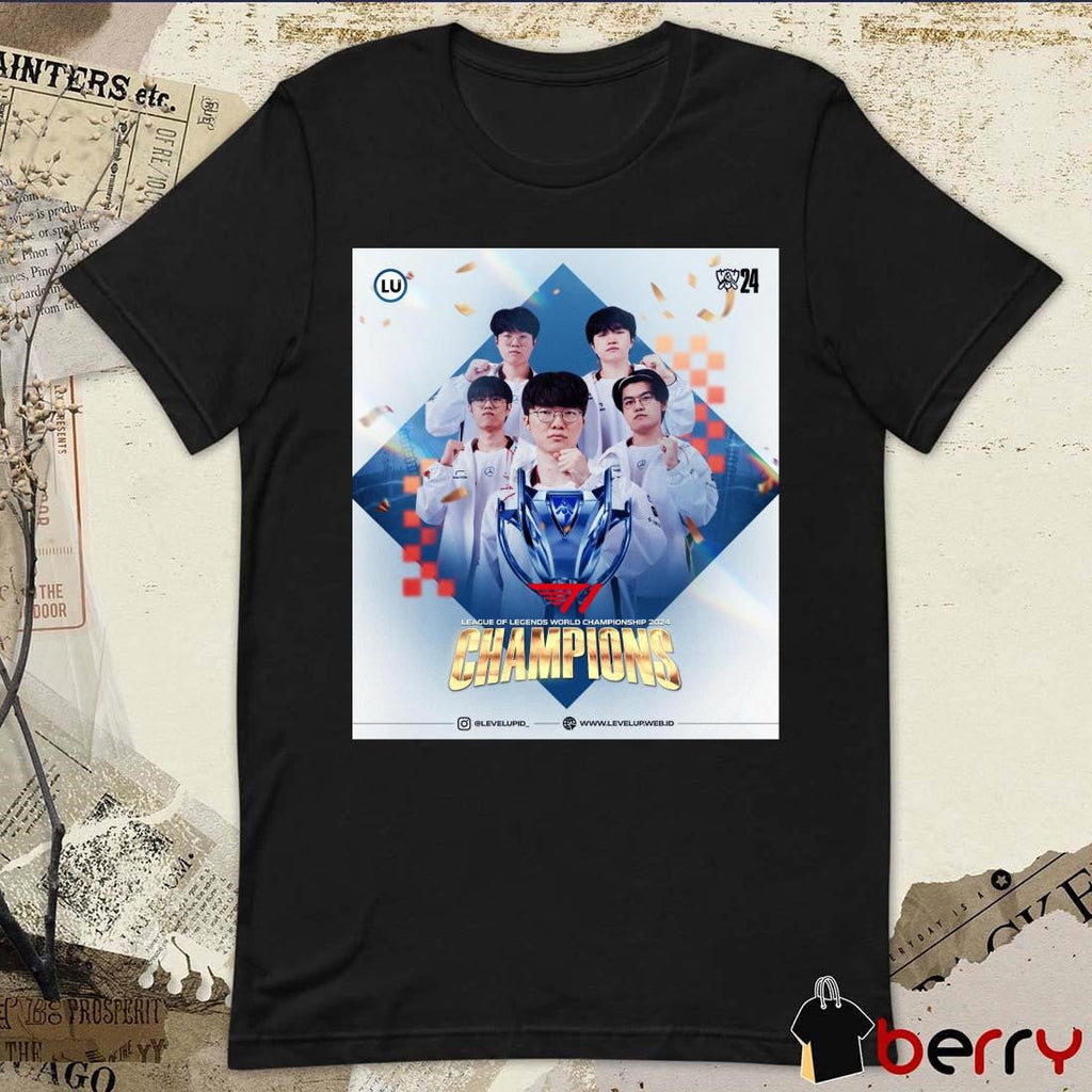 Poster T1 League Of Legends World Championship 2024 Champions Worlds 2024 t-shirt