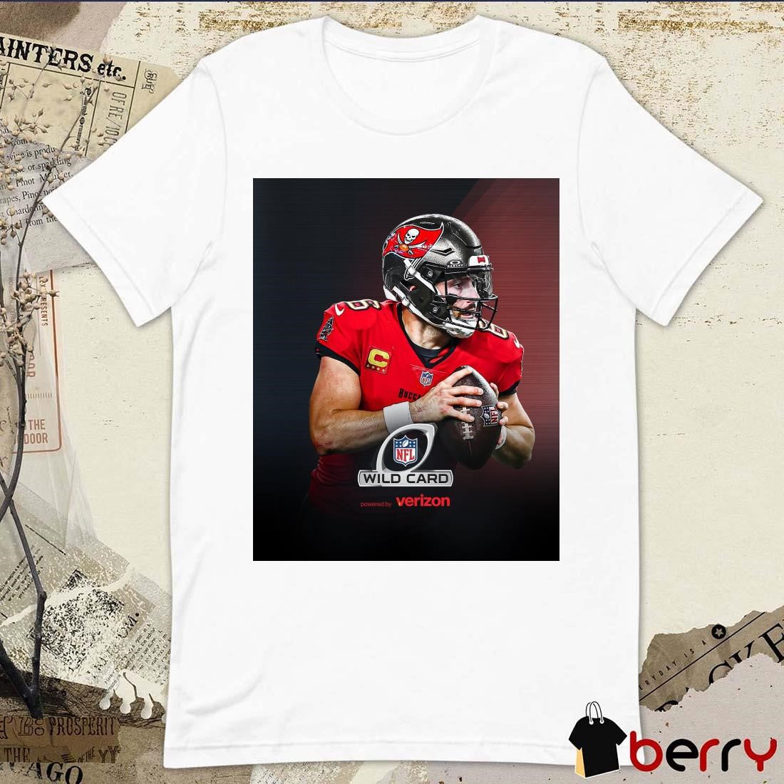 Poster Tampa Bay Buccaneers vs Washington Commanders Baker Mayfield NFL Wild Card matchup on Sunday Night Football t-shirt