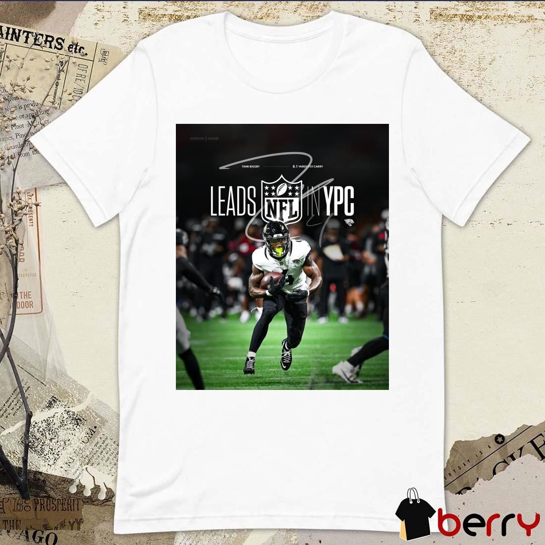 Poster Tank Bigsby Jacksonville Jaguars Leads NFL In YPC Signature 2024 t-shirt