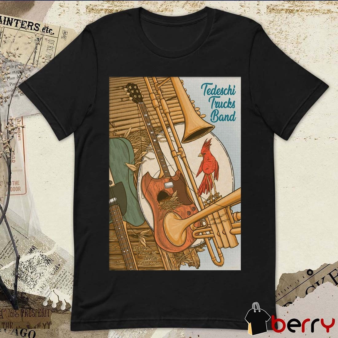 Poster Tedeschi Trucks Band At Red Hat Amphitheater On October 17 2025 Raleigh NC t-shirt