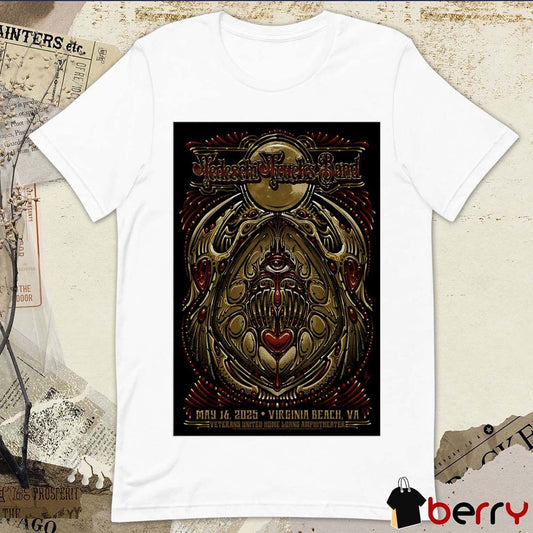 Poster Tedeschi Trucks Band Veterans United Home Loans Amphitheater Virginia Beach VA May 16 2025 Concert t-shirt