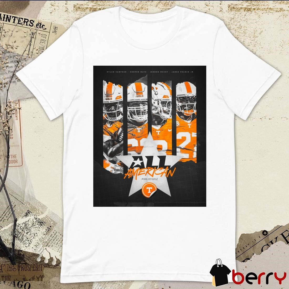 Poster Tennessee Vols Dylan Sampson Cooper Mays Jermod Mccoy James Pearce Jr Phil Steele All American t-shirt