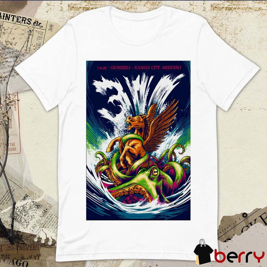 Poster The 311 Band July 11 2025 Tour Grinders Kansas City Missouri t-shirt