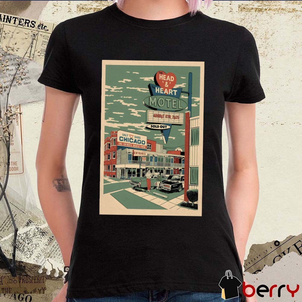 Poster The Head And The Heart Motel August 8 2025 Salt Shed Chicago, IL t-shirt