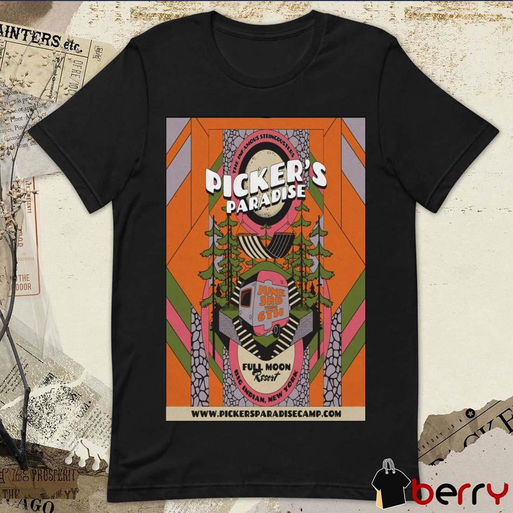 Poster The Infamous Stringdusters Jun 3 2025 Big Indian NY t-shirt