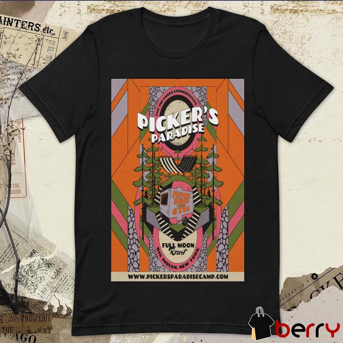 Poster The Infamous Stringdusters Jun 3 2025 Big Indian NY t-shirt