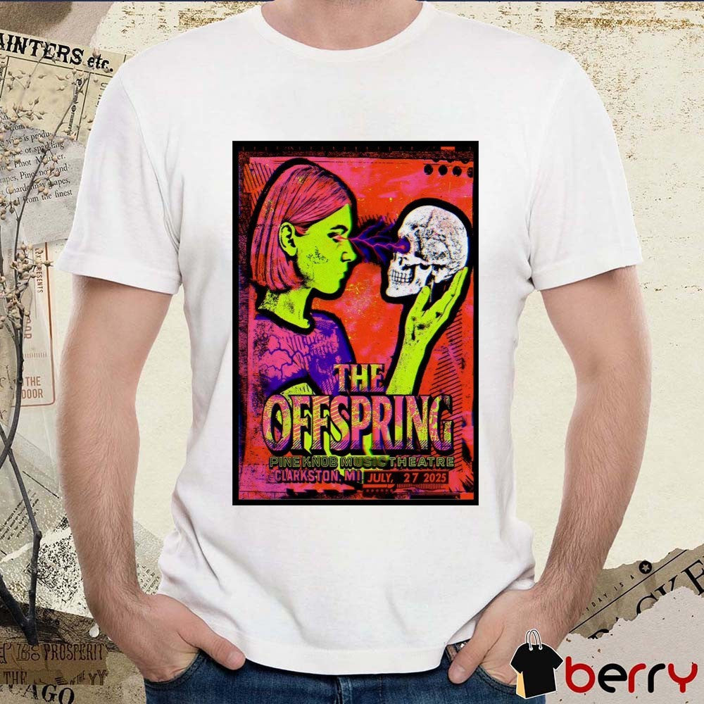 Poster The OffSpring July 27 2025 Pine Knob Music Theatre In Clarkston MI t-shirt