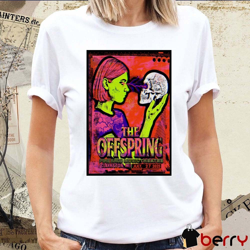 Poster The OffSpring July 27 2025 Pine Knob Music Theatre In Clarkston MI t-shirt