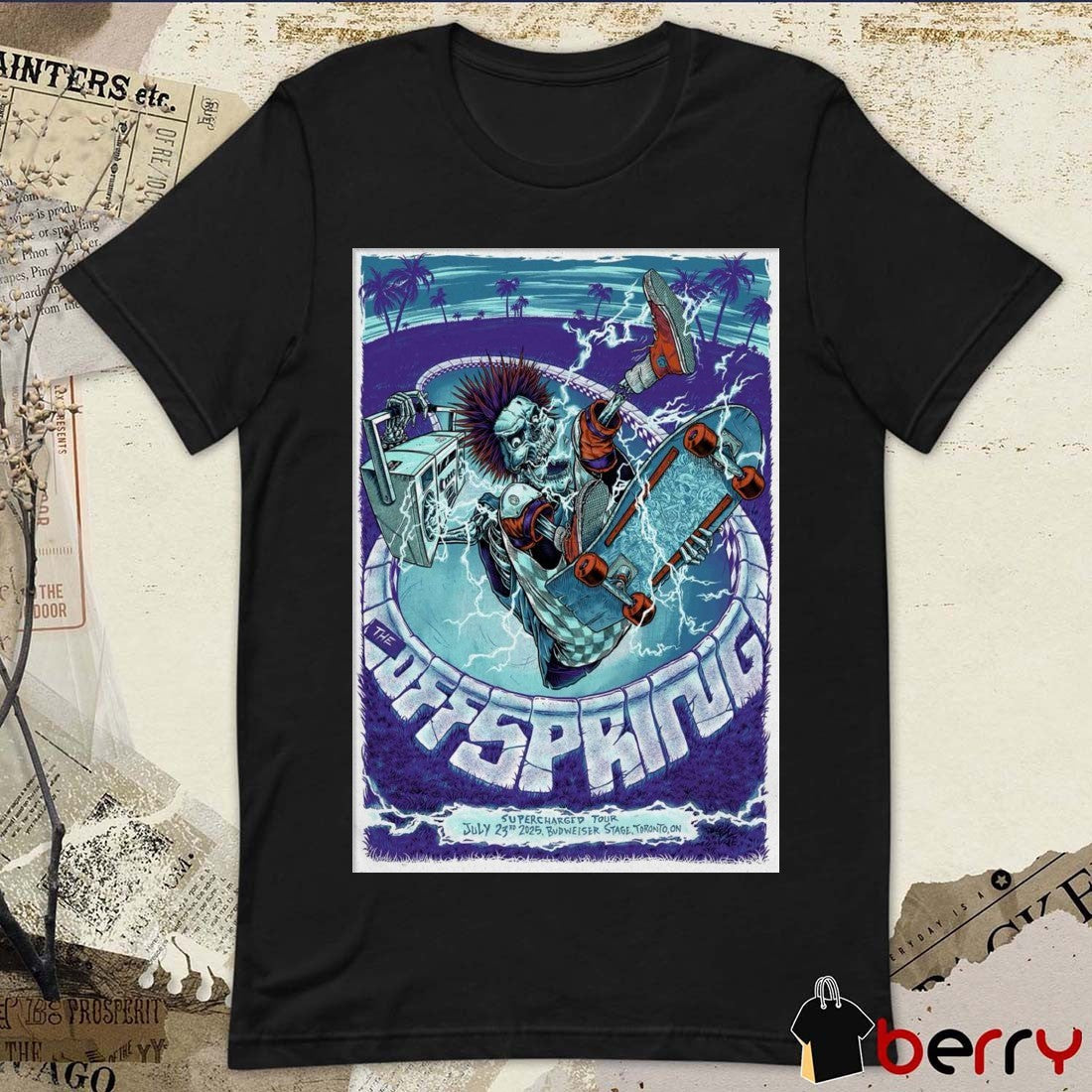 Poster The OffSpring Supercharged Tour At Budweiser Stage in Toronto ON July 23 2025 t-shirt