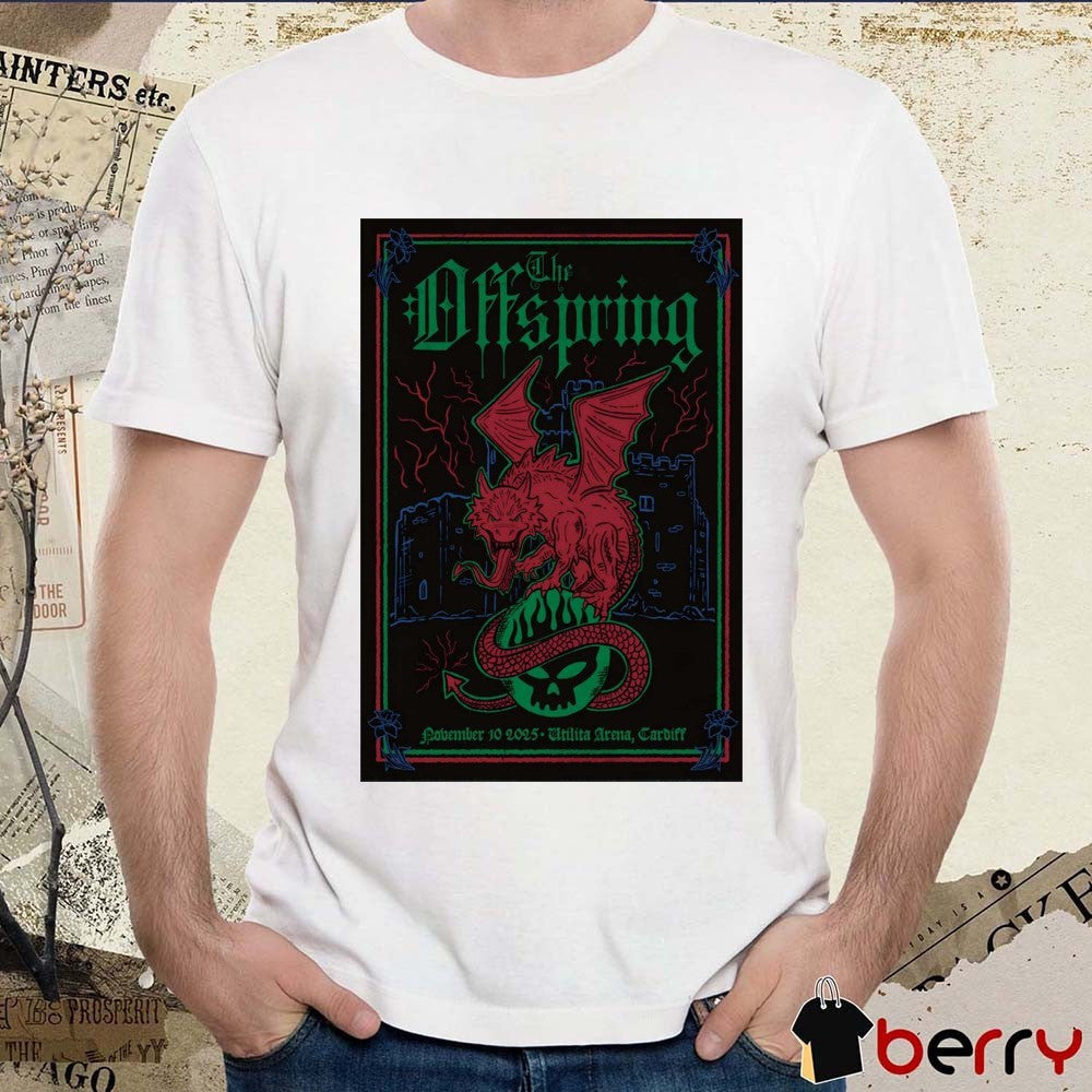 Poster The OffSpring Utilita Arena Cardiff November 10 2025 t-shirt