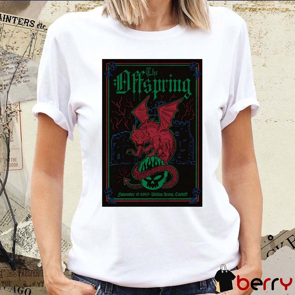 Poster The OffSpring Utilita Arena Cardiff November 10 2025 t-shirt