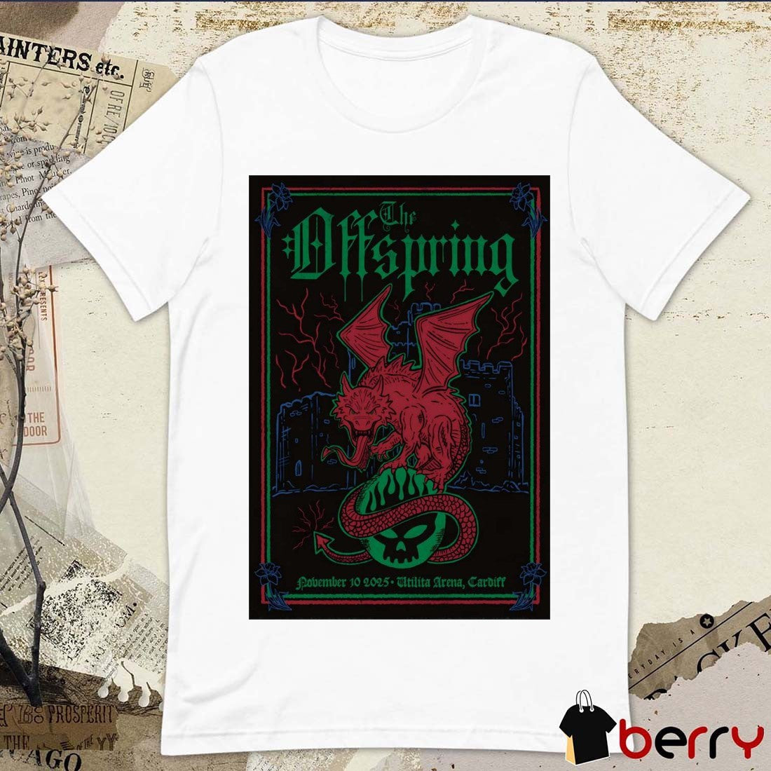 Poster The OffSpring Utilita Arena Cardiff November 10 2025 t-shirt