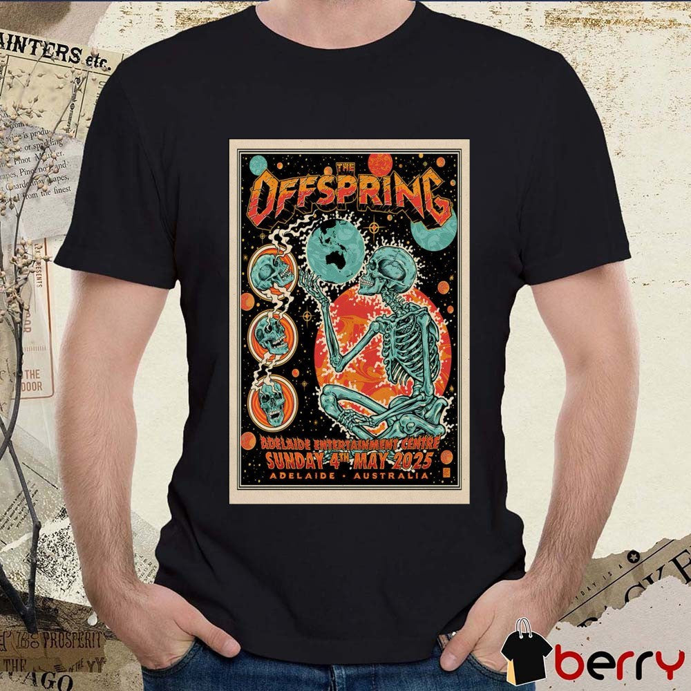Poster The Offspring Adelaide Entertainment Centre in Adelaide, Australia May 4 2025 Tour t-shirt