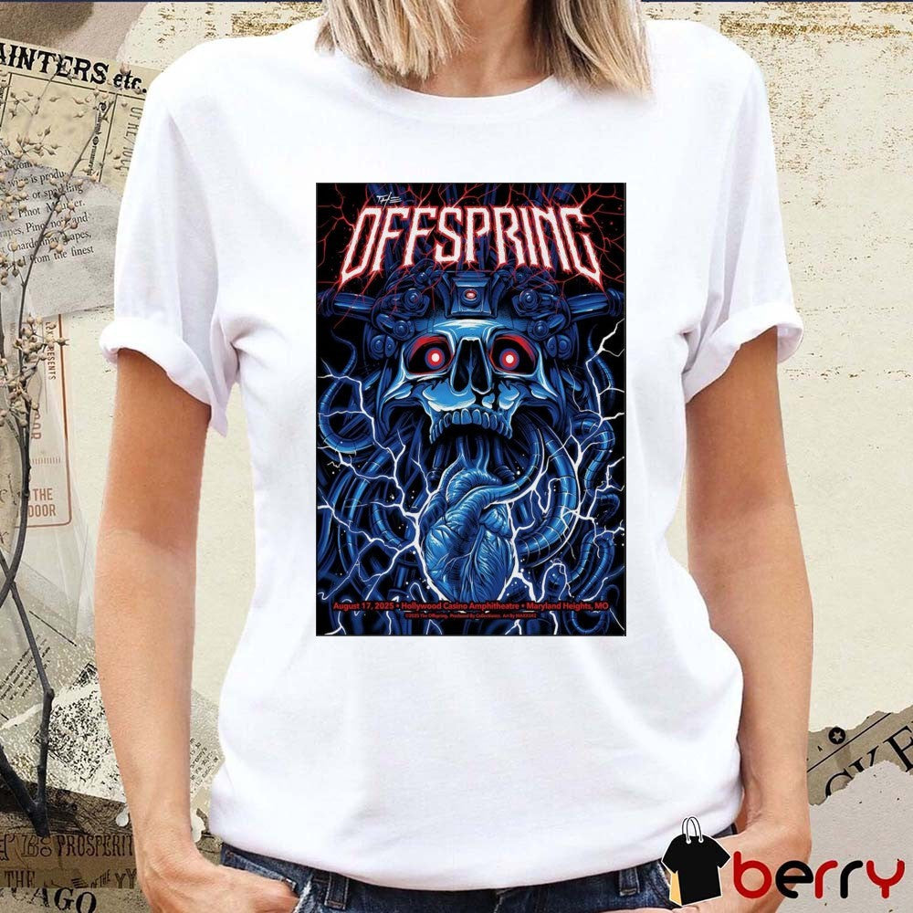 Poster The Offspring August 17 2025 Hollywood Casino Amphitheater in Maryland Heights MO t-shirt