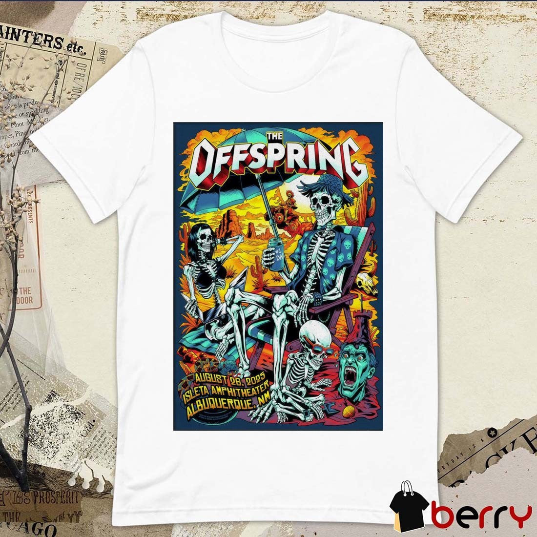 Poster The Offspring August 26 2025 Isleta Amphitheater In Albuquerque NM t-shirt