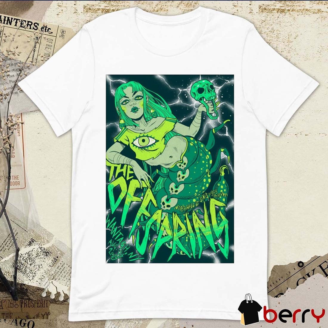Poster The Offspring August 3 2025 Northwell At Jones Beach Theater In Wantagh NY t-shirt