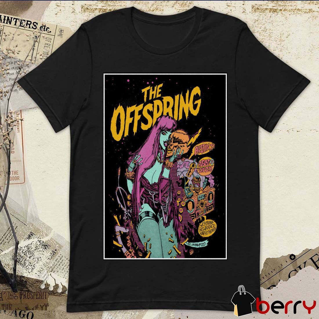 Poster The Offspring Germania Insurance Amphitheater In Austin TX August 24 2025 t-shirt