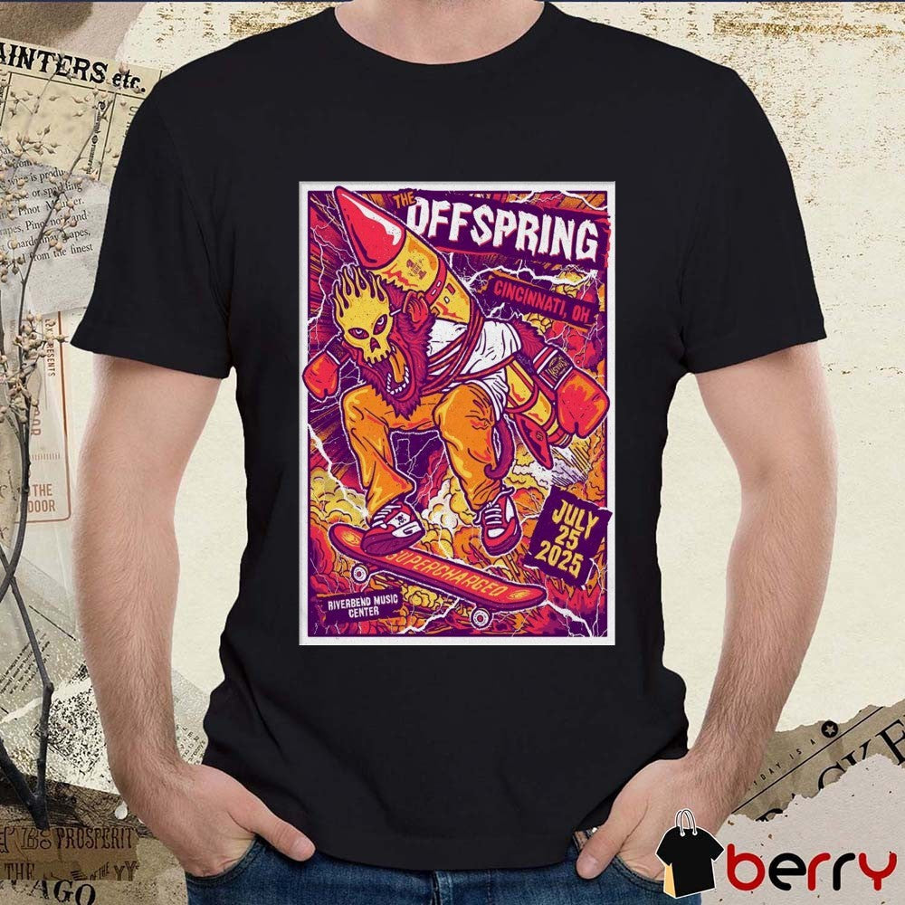 Poster The Offspring July 25 2025 Riverbend Music Center in Cincinnati OH t-shirt
