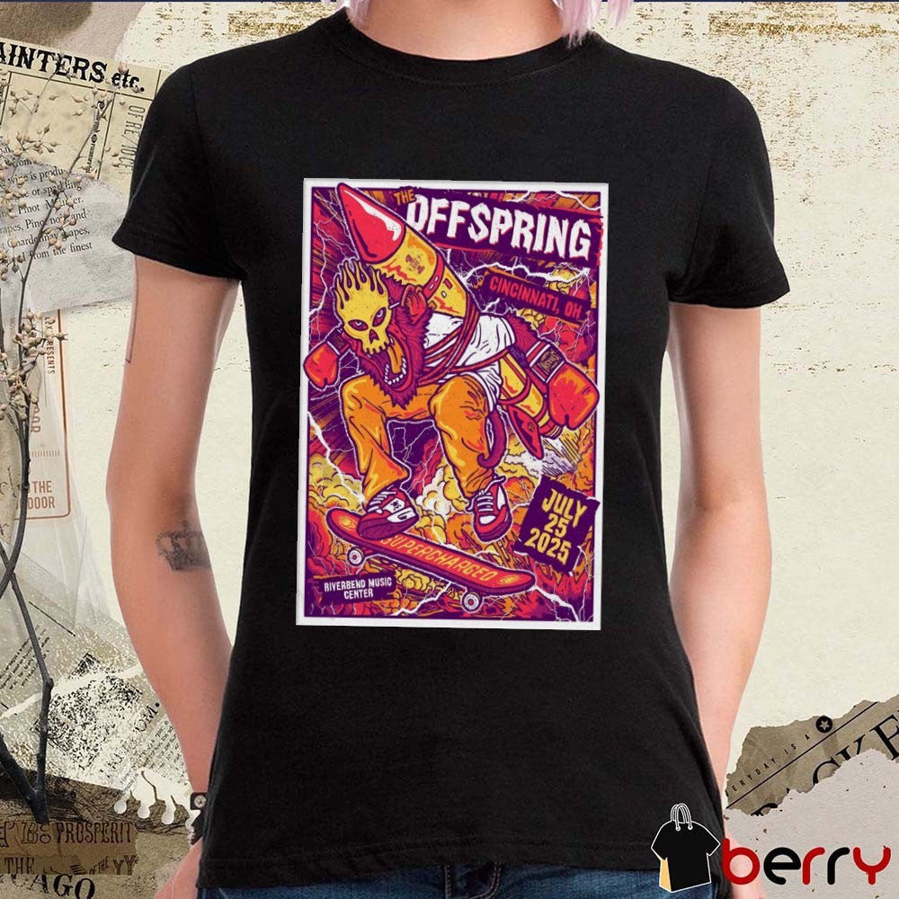 Poster The Offspring July 25 2025 Riverbend Music Center in Cincinnati OH t-shirt