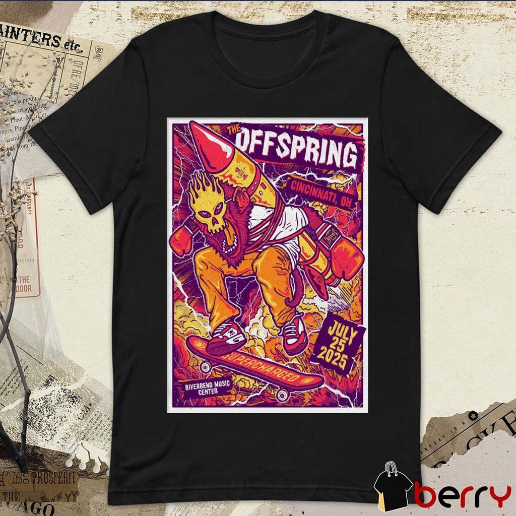 Poster The Offspring July 25 2025 Riverbend Music Center in Cincinnati OH t-shirt