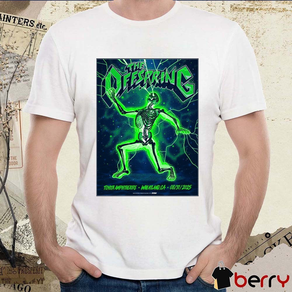 Poster The Offspring Toyota Amphitheatre Wheatland CA August 31 2025 t-shirt