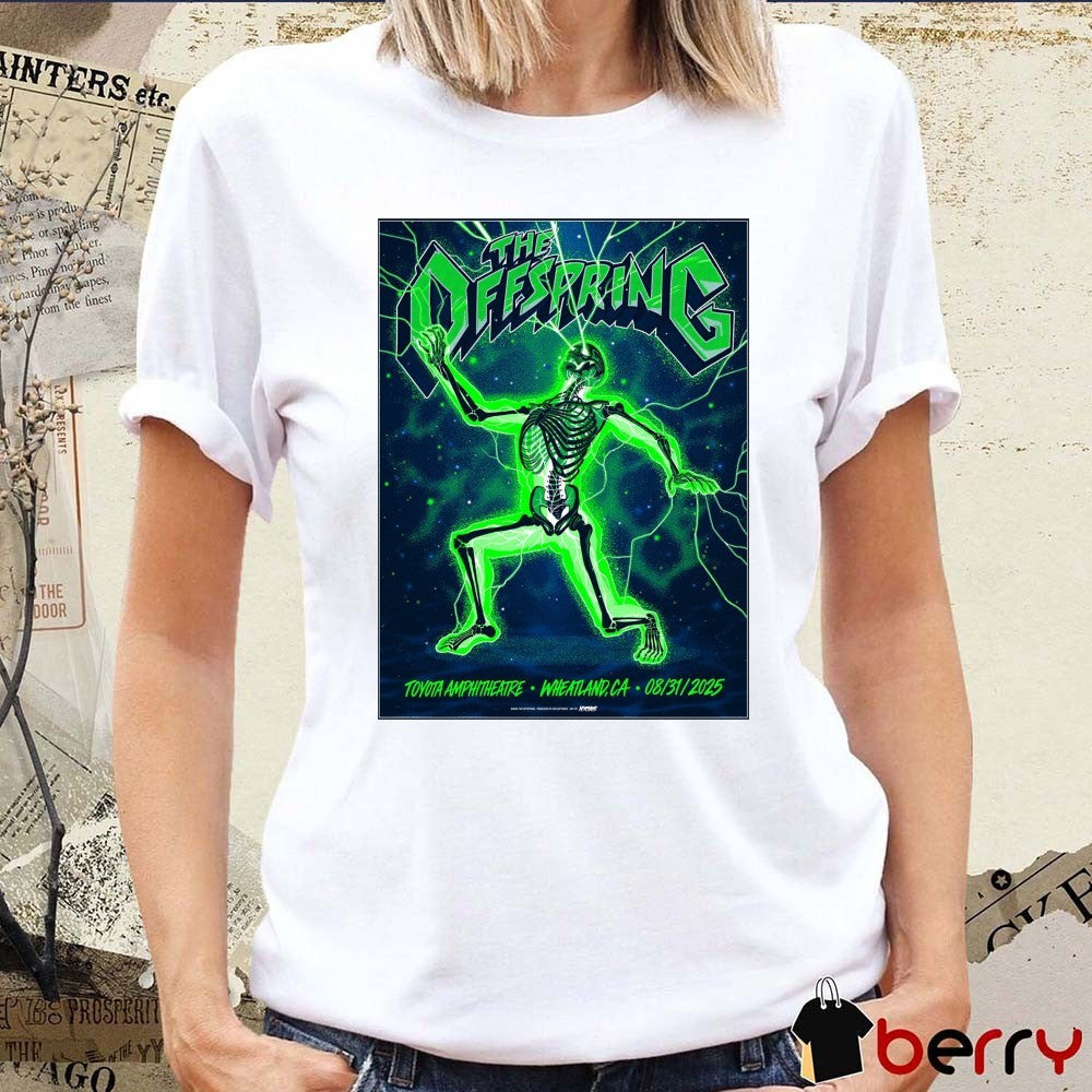 Poster The Offspring Toyota Amphitheatre Wheatland CA August 31 2025 t-shirt