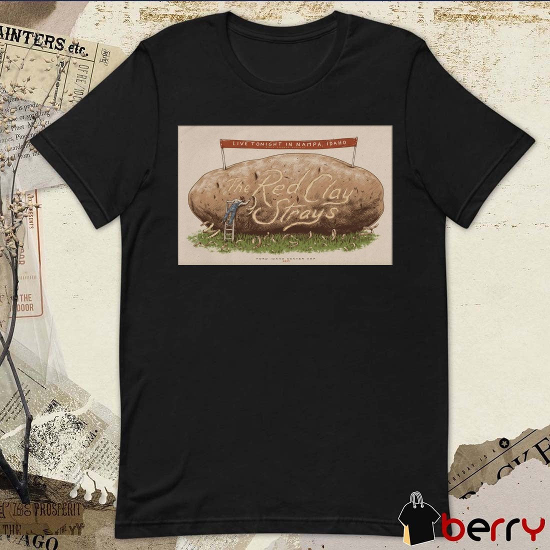 Poster The Red Clay Strays Live Tonight In Nampa ID On July 27 2025 Ford Idaho Center Amphitheater t-shirt