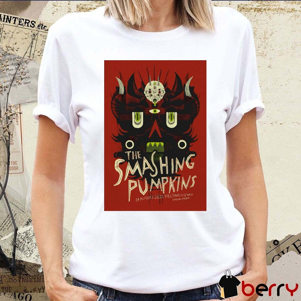 Poster The Smashing Pumpkins August 24 2025 Helsinki Ice Hall In Helsinki Finland t-shirt