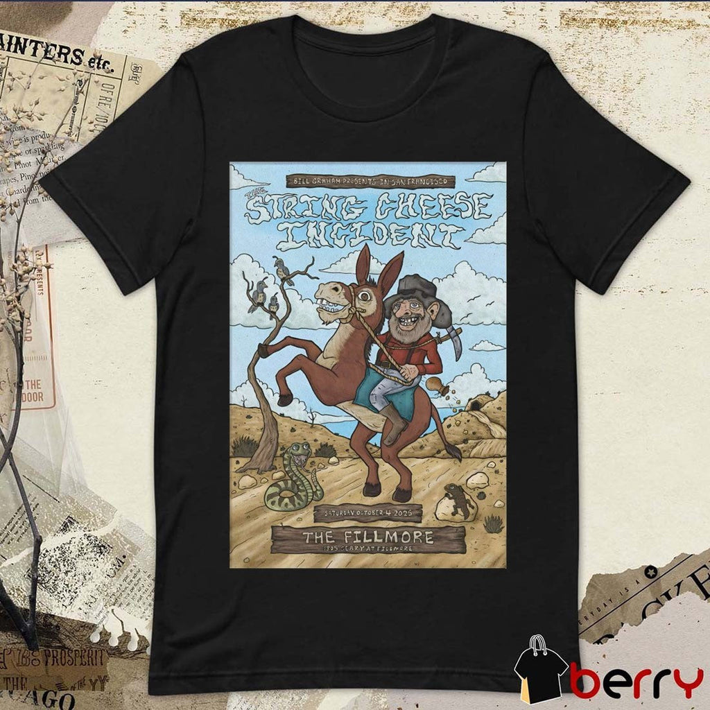 Poster The String Cheese Incident San Francisco CA Saturday October 4 2025 t-shirt