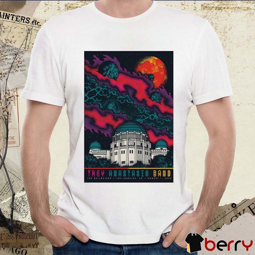 Poster Trey Anastasio Band August 1 2025 The Bellwether In Los Angeles CA t-shirt