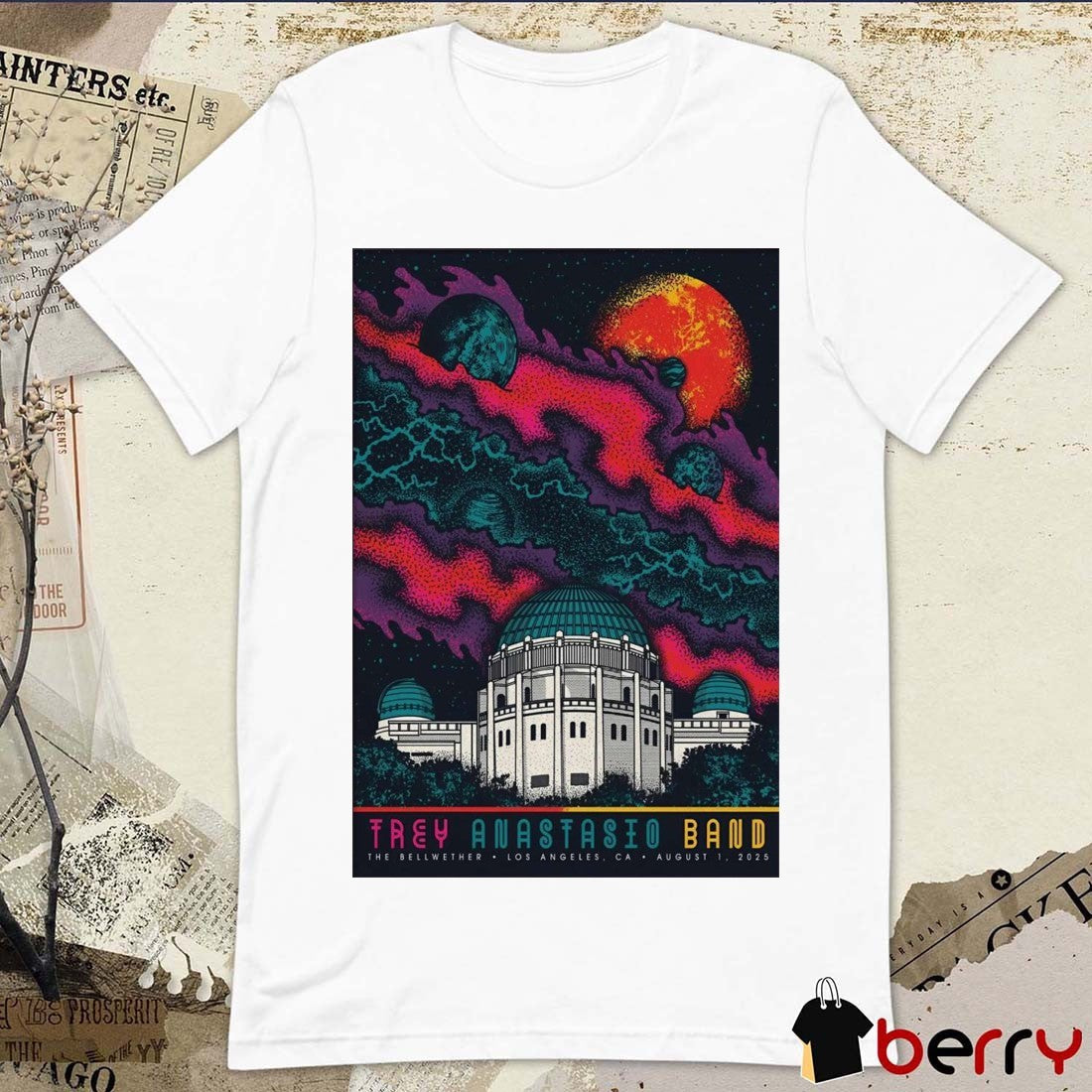 Poster Trey Anastasio Band August 1 2025 The Bellwether In Los Angeles CA t-shirt