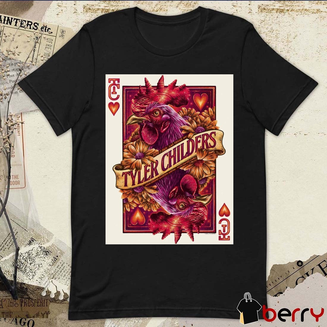 Poster Tyler Childers June 07 2025 MGM Grand Garden Arena Las Vegas NV With Hayes Carll t-shirt